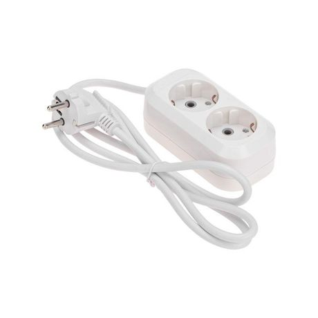 Удлинитель 2 гнезда, 1,5м, 3х0,75мм², с/з, белый | 13-4202 PROconnect MEET
