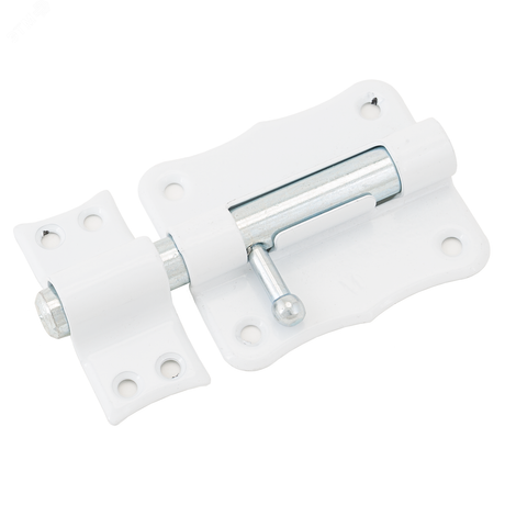 Шпингалет Кунгур ЗТ2-70 полимер.белый фигурный - 3231 ПТК