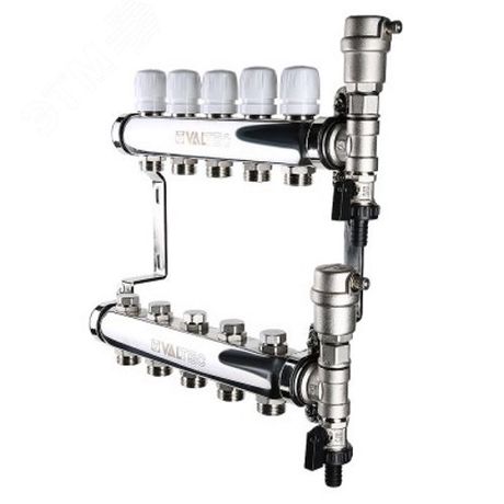 Коллекторная группа 1' х 10 выходов евроконус 3/4' из нержавеющей стали - VTc.588.EMNX.0610 VALTEC IV588M610X