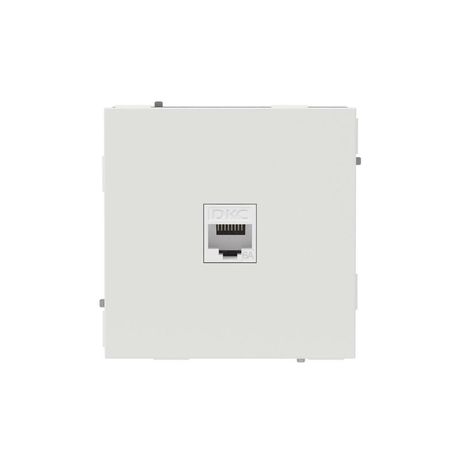 Компьютерная розетка RJ-45 без шторки, кат.6А одинарная,KANT, белый песок - 7010673 ДКС DKC арт. 7010673