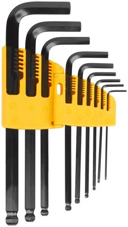 Набор ключей шестигранных средние с шаром (15-10мм) 9шт CrV FIT 64195 РОС