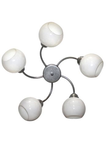 Светильник НСБ 01-5х60-120 "Камила" 151 плафон 8248 люстра реновация матов. хром (групп. упак.) Элетех 1005404138