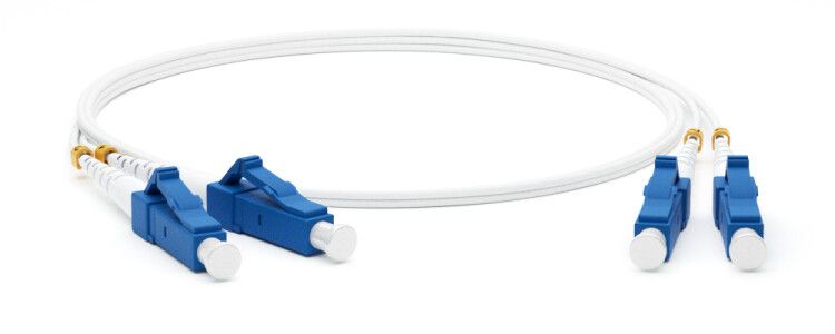 Патч-корд FC-D2-9A1-LC/UR-LC/UR-H-1M-LSZH-WH волоконно-оптический (шнур) SM 9/125 (G.657), LC/UPC-LC/UPC, 2.0 мм, duplex, LSZH, 1м | 39300 Hyperline