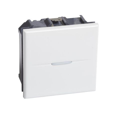 Кнопка аксиальная 1-кл 10А 2мод. Axolute винт. клеммы бел. Leg BTC HD4005M2N Legrand