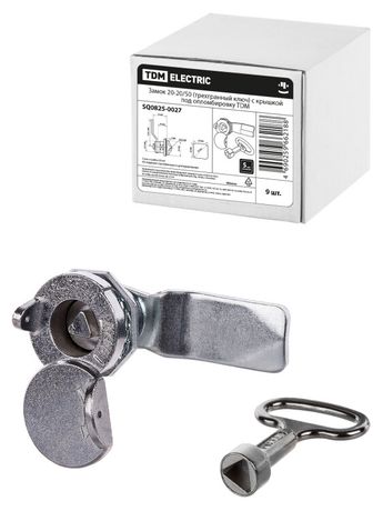 Замок 20-20/50 (трехгранный ключ) с крышкой под опломбировку | SQ0825-0027 TDM