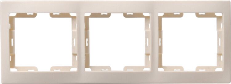 КВАРТА Кремовый Рамка 3-местная вертикальная РВ-3-ККм | EMK31-K33-DM GENERICA IEK