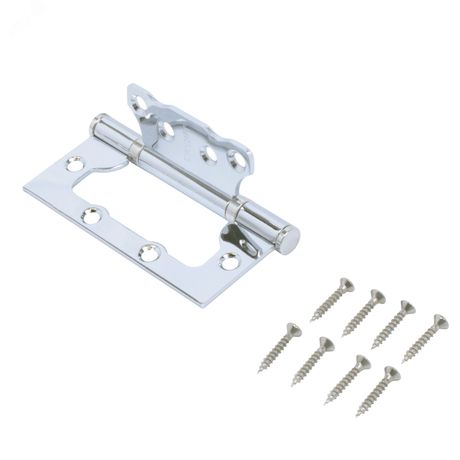 Петля дверная накладная без врезки 1шт СТАНДАРТ 100х75х2,5мм 2BB CP хром - 7106 ПТК