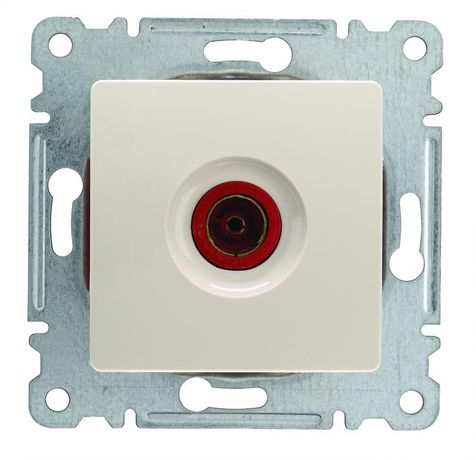 Розетка телевизионная проходная TV Lillium 12дБ с панелью механизм крем. Makel 30010007