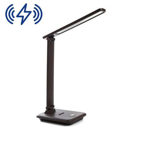 Светильник настольный светодиодный 25w 3000-6000К диммируемый с беспроводной зарядкой и USB порт складной коричневый - DE1728 FERON 41451