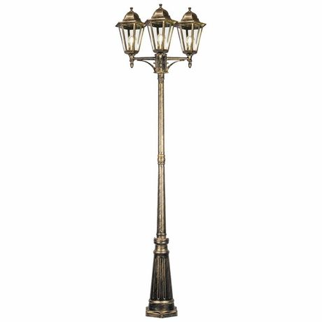 Светильник садово-парковый 6215 3*100W 230V E27 590*590*2200мм черное золото (новый цвет все) | 11208 FERON чер.зол.