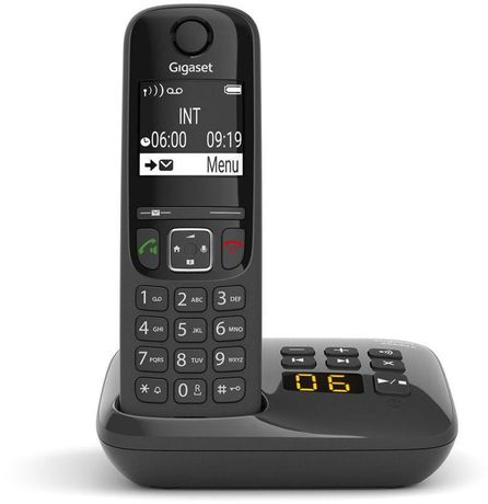 Радиотелефон Dect AS690A RUS автооветчик АОН S30852-H2836-S301 черн. GIGASET 1427780