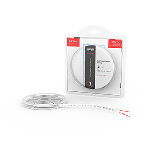 Лента светодиодная LED 9,6 Вт/м 624 Лм/м 2835-SMD 120 шт/м 12 В DC красный IP20 блистер (3 м ) Basic Gauss - BT066