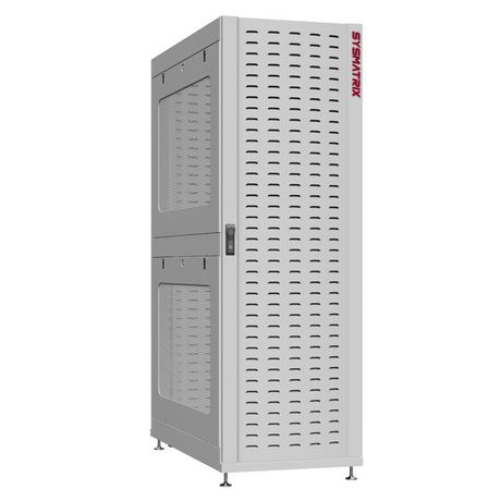 Шкаф серверный 48U 800х1070 передняя дверь: протект IP41. задняя боковые панели: перфорированные. цвет: серый RAL7035 - NS 8148.7662 SYSMATRIX