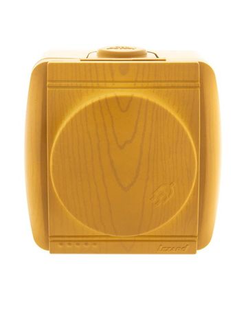 Розетка 1-м ОП Nata 16А IP20 с заземл. защ. крышкой керамика ольха LEZARD 710-0700-123