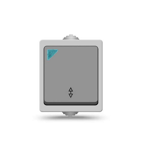 Переключатель проходной 1-кл. Аллегро IP54 с подсветкой сер. UNIVersal 1277 Союз