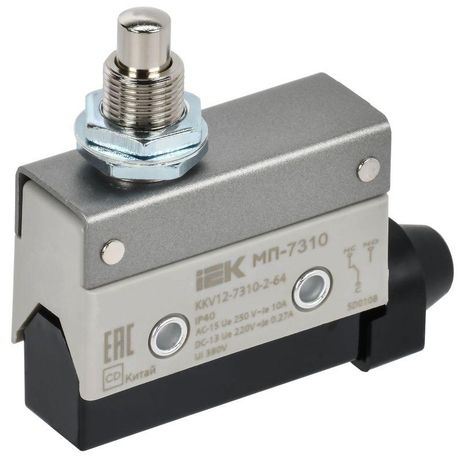Микропереключатель концевой МП-7310 толкатель с резьбовым соединением IP40 IEK - KKV12-7310-2-64