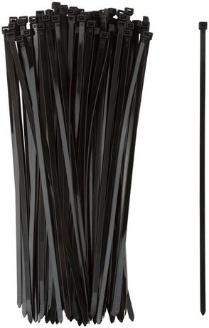 Хомуты нейлоновые для проводов, черные 100 шт., 7,6х400 мм - 60362 РОС