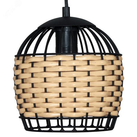 Светильник "Кантри" 211 НСБ 01-60-179 (ИМ) подвесной оплетенный черн. муар Элетех 1005405190