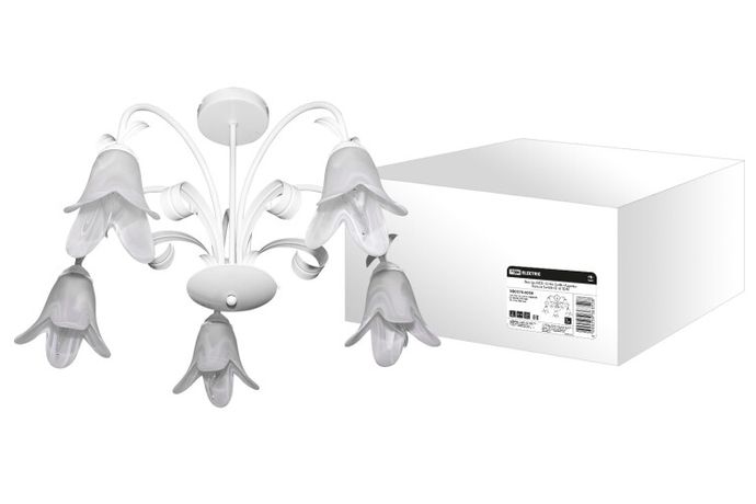 Люстра НCБ 12-04 Адель 5х40Вт ЛН Е14 белый | SQ0370-0018 TDM