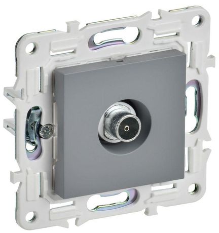 Розетка TV оконечная SKANDY SK-A12Gr сер. IEK SK-A10-O-K03