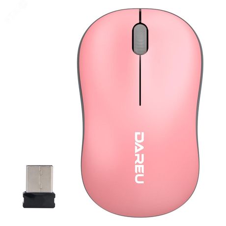 Мышь беспроводная 1200 dpi, розовый-серый - LM106G Pink-Grey Dareu