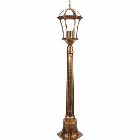 Светильник декоративный уличный PL626 60W 230V E27 205*180*1050мм черное золото (столбик) | 11619 Feron
