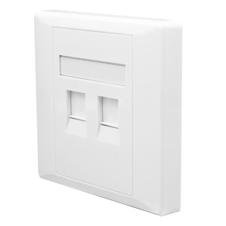 Лицевая панель 2 порта (80х80, Keystone, шторка) | 10-0334 SUPRLAN Net.on