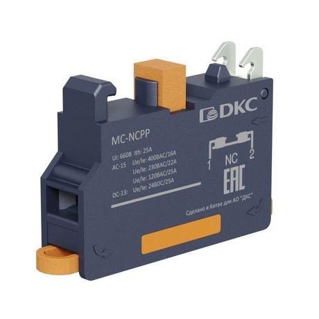 Контактный блок с клеммным безвинтовым зажимом, нормально-замкнутый | MC-NCPP DKC ДКС