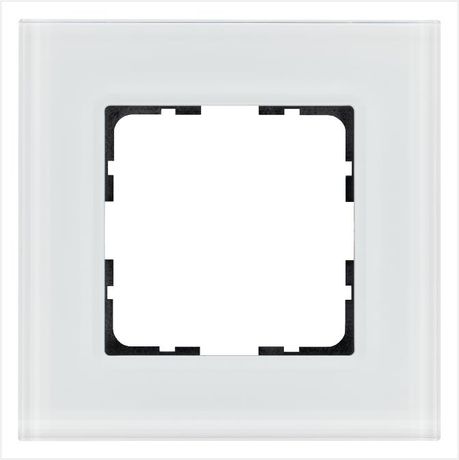 Рамка 1-м G-Glass стекло бел. White Glass Jasmart G1001GW