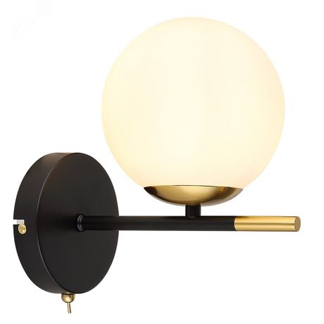 Бра ALCOR E14 1х40Вт Металл Чёрный - A2224AP-1BK Arte Lamp