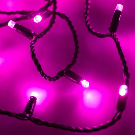 Светодиодная гирлянда ARD-STRING-CLASSIC-10000-BLACK-100LED-STD PINK (230V, 7W) | 025806 Arlight