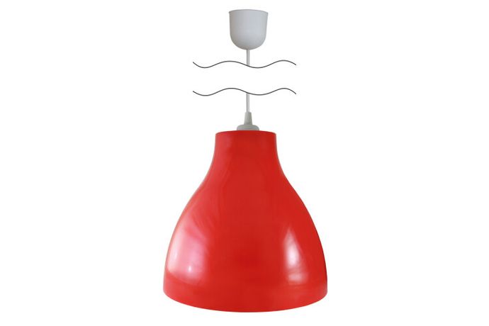 Светильник НСБ 21-60-052 УХЛ4 "Melodi" красный, шнур белый | SQ0313-0017 TDM