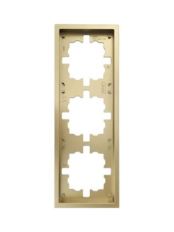 Рамка 3-мест. горизонт. ZIMA зол. LEZARD 704-3600-148