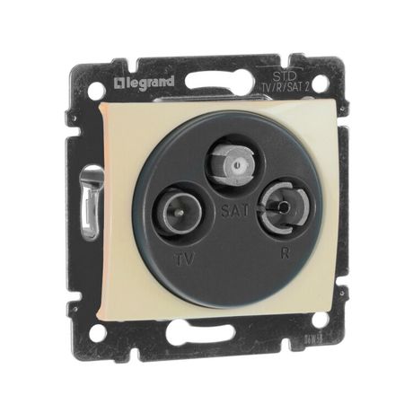 Розетка телевизионная оконечная TV/FM/SAT Valena 10дБ 2400МГц сл. кость Leg 774336 Legrand