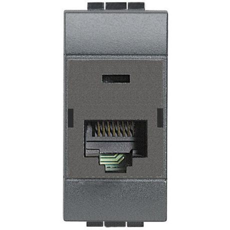 Розетка компьютерная LivingLight RJ45 UTP CAT.6 IDC110 антрацит Leg BTC L4262C6 Legrand