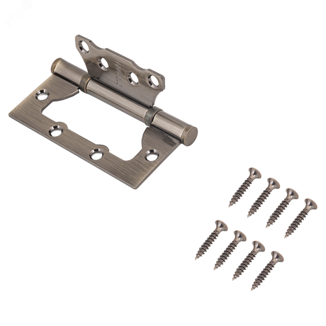 Петля дверная накладная без врезки 1шт СТАНДАРТ 100х75х2,5мм 2BB AB бронза - 7104 ПТК