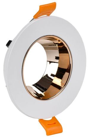 Светильник точечный 4106 встр. поворотн. GU10 белый/золото пласт. | LT-UVB0-4106-GU10-1-K22 IEK