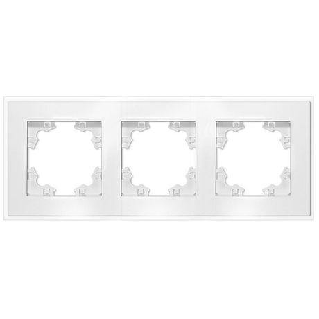 Афина рамка стеклянная трехместная универсальная белая (еврослот) - 2244 Союз