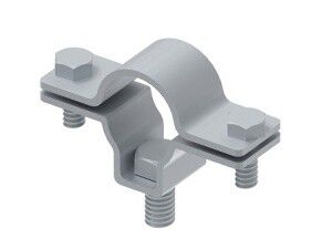 Держатель токоотвода HVI для настенного монтажа с помощью зажима двумя болтами. Материал - нержавеющая сталь. МД-902-Н304 Ostec 195902