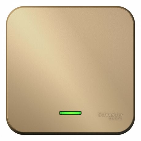 Выключатель BLANCA одноклавишный наружный (схема 1) с подсветкой 10A 250B титан - BLNVA101104 APC