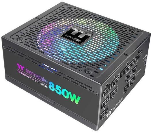 Блок питания ATX 850Вт Toughpower PF1 ARGB80+ platinum 24+2х4+4) pin APFC 140мм fan color LED 12хSATA Cab Manag RTL THERMALTAKE 1512151