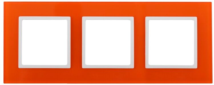 Рамка для розеток и выключателей оранжевый стекло ЭРА Elegance 14-5103-22 - Б0034513