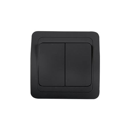 Выключатель 2-клав.CLASSICO IP20 2023В черн. IN HOME 4690612061085