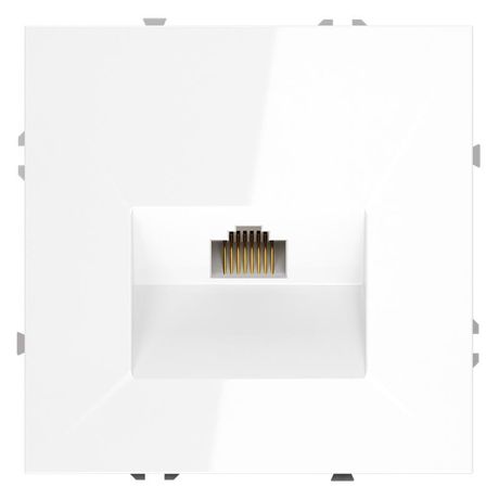 Розетка компьютерная 1-м СП S70 RJ45 кат.6 механизм бел. глянцевый Voltum VLS060101 Voltum арт. VLS060101