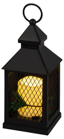 Новогодний декоративный светильник Сочельник, черный, 1 LED, 3*AАA, 10*10*23 см ERANY-DF02 - Б0060488 ЭРА