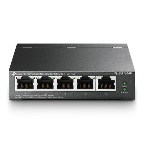 Коммутатор TL-SG1005P 5-портовый гигабитный с 4 портами PoE настол. TP-Link 1487866