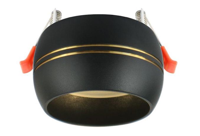 Светильник встраиваемый точечный алюминиевый MR16, KL81 BK/GD черный/золото (40/960) | Б0049009 ЭРА