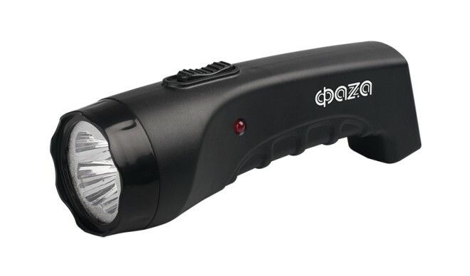 Фонарь аккумуляторный ручной AccuF2-L04-bk 4LED 2 режима: 100проц./25проц. аккум. 0.4А.ч выдвижная вилка индикатор зарядки черн. ФАZА 5000797 ФАЗА