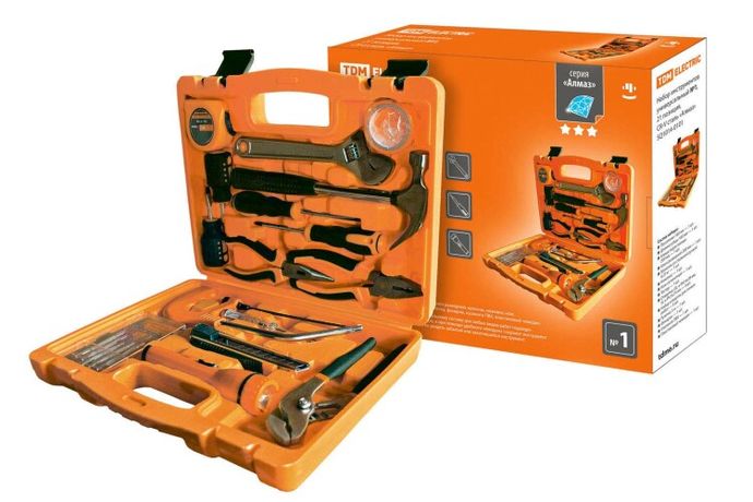 Набор инструментов универсальный №1, 21 позиция, CR-V сталь "Алмаз" | SQ1014-0101 TDM