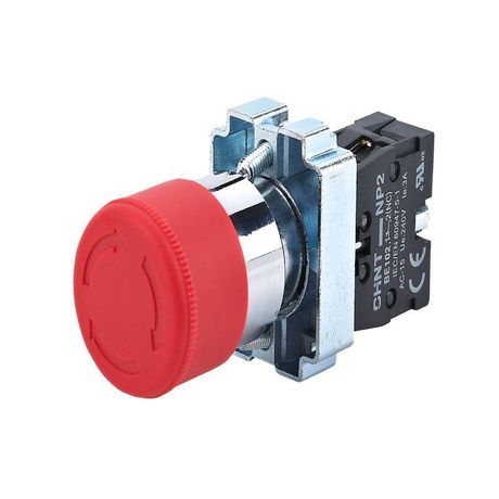 Кнопка управления "Грибок" Φ30мм фиксацией NP2-BS442 без подсветки красная 1НЗ, IP40 (R) | 574012 CHINT